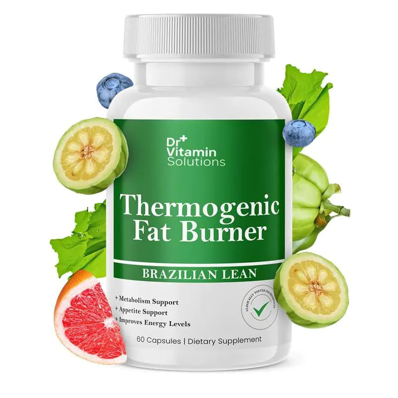 DR VITAMIN SOLUTIONS Thermogenic Fat Burner Brazilian Lean Weight Loss Pills for Women Waist Trimmer & Supplements for Bloating for Women & Men 60 Capsules
