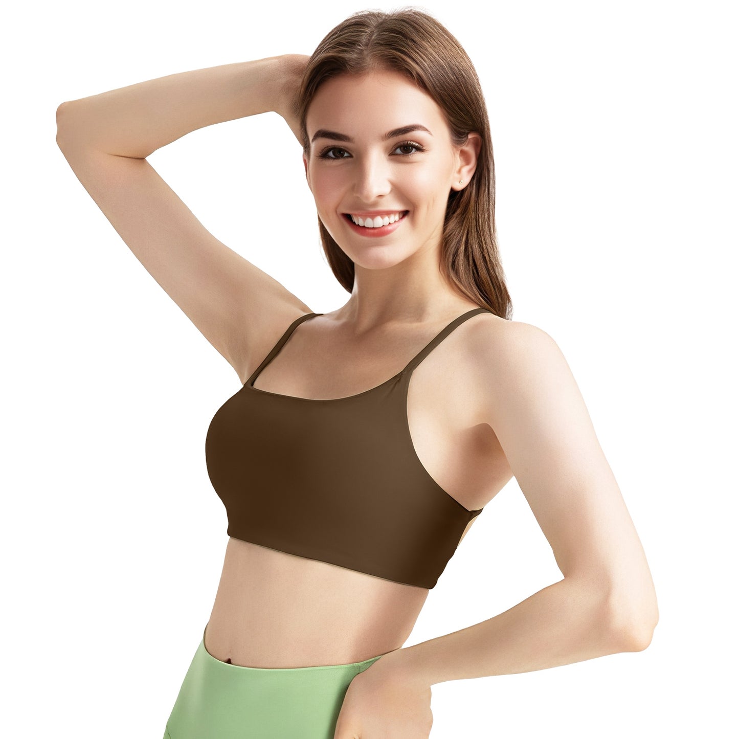 1Pc Women Cross Back Sport Bras Padded Strappy Crop Open Back Low Impact Bras Sexy Fitness Tank Tops With Removable Pads Thin Straps For Gym Yoga Workout Running